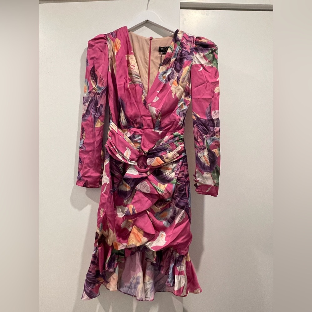 NWT PatBo Grace Floral Puff Sleeve Dress